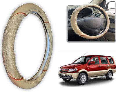 PEEPS STORE Steering Cover For Chevrolet NA(Black, Red, Leatherite)