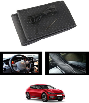 MSNP Hand Stiched Steering Cover For Nissan Evalia(Black, Leatherite)