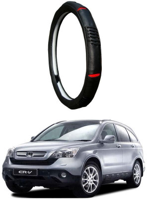 AUTO PEARL Steering Cover For Honda CR-V(Diamond Black Red, Leatherite)