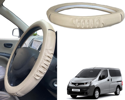 PEEPS STORE Steering Cover For Nissan Evalia(Black, Red, Leatherite)