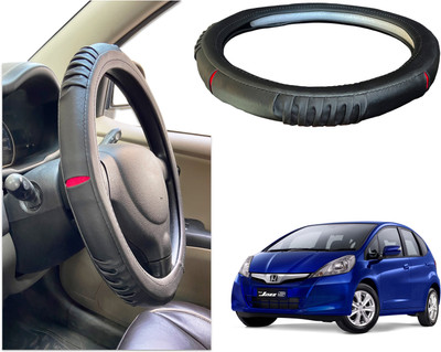 PEEPS STORE Steering Cover For Honda NA(Black, Red, Leatherite)