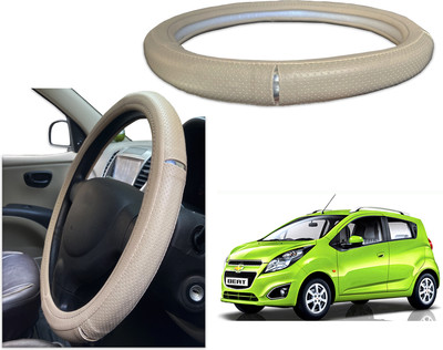 PEEPS STORE Steering Cover For Chevrolet Beat(Black, Red, Leatherite)