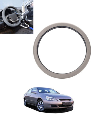 MSNP Steering Cover For Honda Accord(Silver, Leatherite)