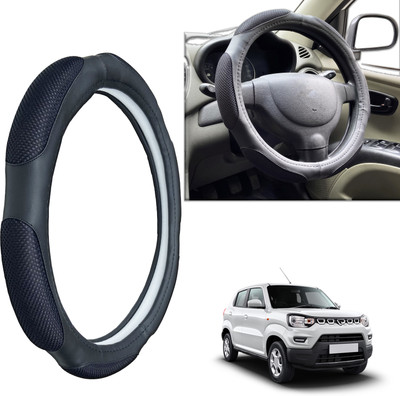 PEEPS STORE Steering Cover For Maruti NA(Black, Leatherite)