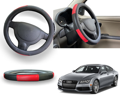 PEEPS STORE Steering Cover For Audi S8(Red, Leatherite)