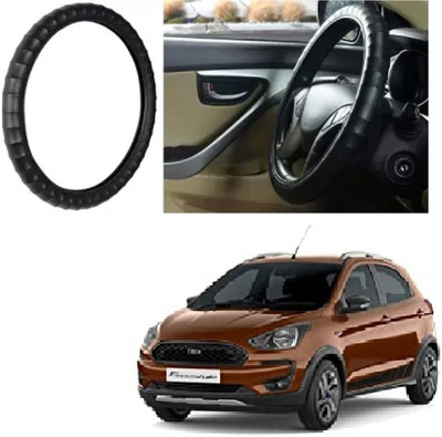 Shubh Auto Hand Stiched Steering Cover For Ford Freelander(Black, Leatherite)