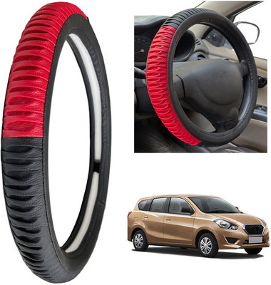 PEEPS STORE Steering Cover For Datsun Go+(Black, Leatherite)