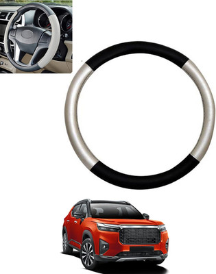 MSNP Steering Cover For Honda Universal For Car(Silver,Black, Leatherite)