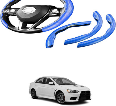 Pecunia Steering Cover For Universal For Car Swift(Carbon Fiber Blue, Polyurethane)