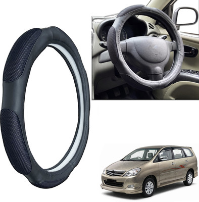 PEEPS STORE Steering Cover For Toyota Innova(Black, Leatherite)