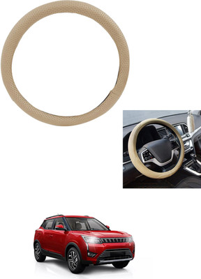 MATIES Steering Cover For Mahindra Universal For Car(Beige, Leather)