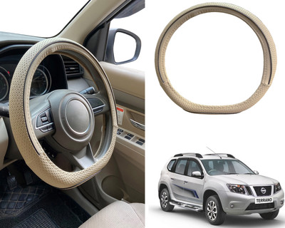 PEEPS STORE Steering Cover For Nissan Terrano(Black, Leatherite)