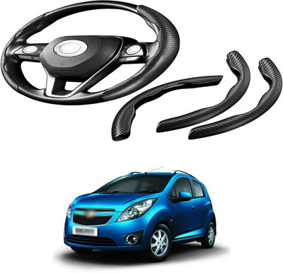 Pecunia Steering Cover For Chevrolet Captiva(Carbon Fiber Black, Polyurethane)