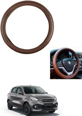 MATIES Steering Cover For Maruti Celerio(Brown, Leather)