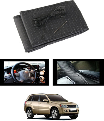 monolive Hand Stiched Steering Cover For Maruti Grand Vitara(Black, Leatherite)