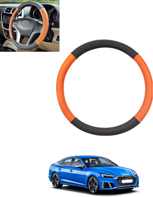 monolive Steering Cover For Audi S5(Tan, Black, Leatherite)