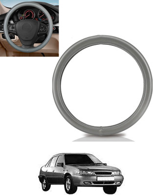 monolive Steering Cover For Daewoo Cielo(Grey, Leatherite)