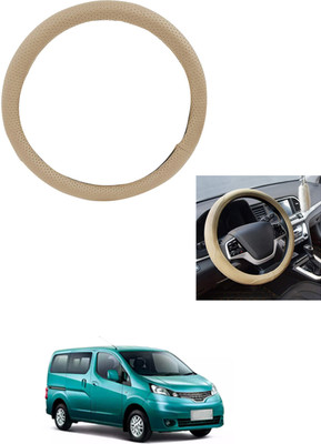 MATIES Steering Cover For Nissan Evalia(Beige, Leather)