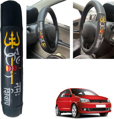 PEEPS STORE Steering Cover For Volkswagen Polo GT(black, Leatherite)