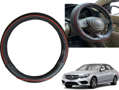 PEEPS STORE Steering Cover For Mercedes Benz E350(Black, Red, Leatherite)