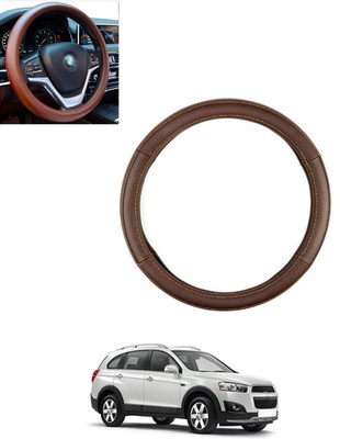 monolive Steering Cover For Chevrolet Captiva(Brown, Leatherite)