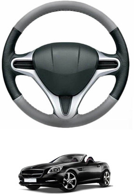 MATIES Steering Cover For Mercedes Benz Universal For Car(Grey, Black, Leather)