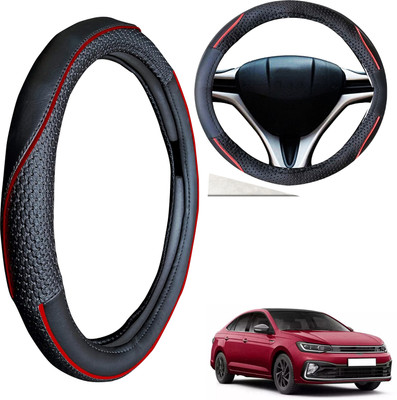 PEEPS STORE Steering Cover For Volkswagen NA(Black, Leatherite)