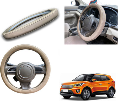 PEEPS STORE Steering Cover For Hyundai Creta(Black, Leatherite)