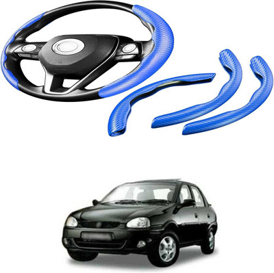 Pecunia Steering Cover For Universal For Car Zen Estilo(Carbon Fiber Blue, Polyurethane)