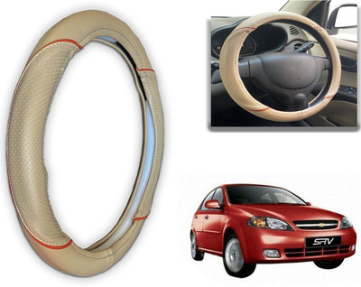 PEEPS STORE Steering Cover For Chevrolet Optra SRV(Black, Red, Leatherite)