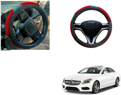 Automotive Prist Steering Cover For Mercedes Benz CLS-Class(Black & Red, Leatherite)