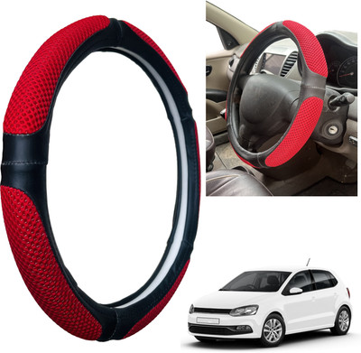 PEEPS STORE Steering Cover For Volkswagen Polo Exquisite(Black, Leatherite)