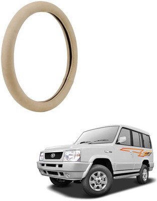 RKPSP Hand Stiched Steering Cover For Universal For Car Sumo(Beige, Leatherite)
