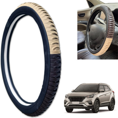 PEEPS STORE Steering Cover For Hyundai Creta(Black, Leatherite)