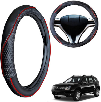 PEEPS STORE Steering Cover For Renault Duster(Black, Leatherite)