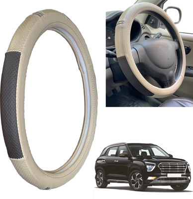PEEPS STORE Steering Cover For Hyundai Creta(Black, Leatherite)