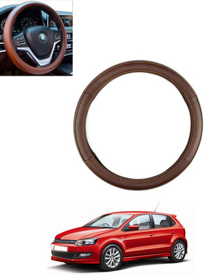 monolive Steering Cover For Volkswagen Polo(Brown, Leatherite)