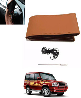 monolive Hand Stiched Steering Cover For Tata Sumo(Tan, Leatherite)