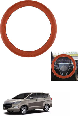MATIES Steering Cover For Toyota Universal For Car(Tan, Leather)