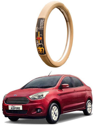 AUTO PEARL Steering Cover For Ford Aspire(Beige, Leatherite)