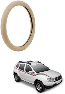 RKPSP Hand Stiched Steering Cover For Universal For Car Duster(Beige, Leatherite)