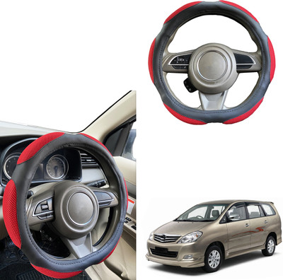 PEEPS STORE Steering Cover For Toyota Innova(Black, Leatherite)