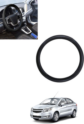 monolive Steering Cover For Chevrolet Sail(Black, Leatherite)