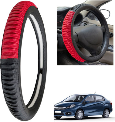 PEEPS STORE Steering Cover For Honda Amaze(Black, Leatherite)