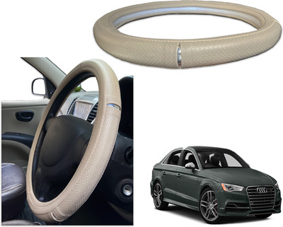 PEEPS STORE Steering Cover For Audi S3(Black, Red, Leatherite)