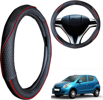 PEEPS STORE Steering Cover For Maruti A-Star(Black, Leatherite)