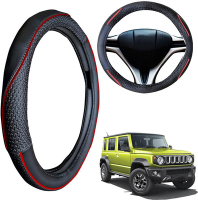 PEEPS STORE Steering Cover For Maruti NA(Black, Leatherite)