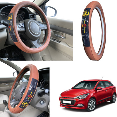PEEPS STORE Steering Cover For Hyundai Elite i20(Black, Leatherite)
