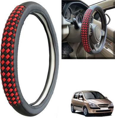 PEEPS STORE Steering Cover For Hyundai Getz(Black, Leatherite)