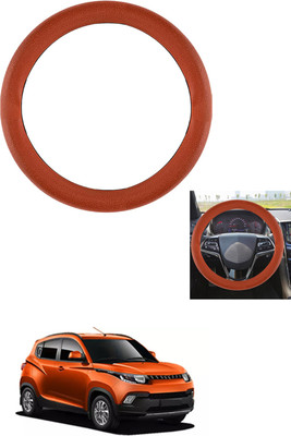 MATIES Steering Cover For Mahindra KUV100(Tan, Leather)